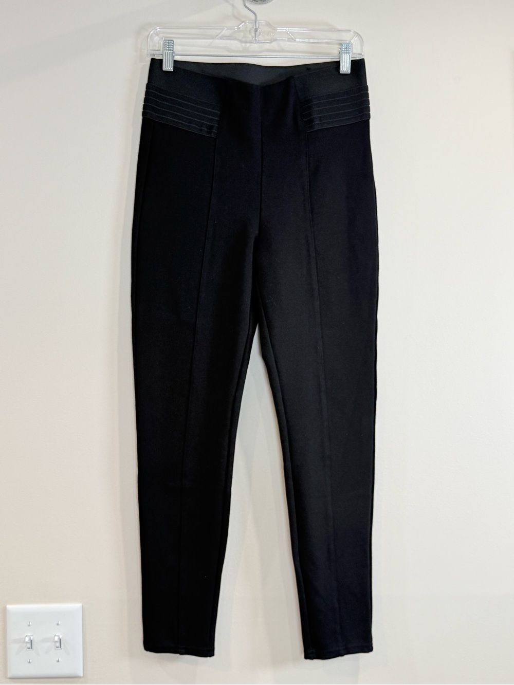 🔥NWOT Zara Classic Black Ponte Knit Slim Pants Size L🔥